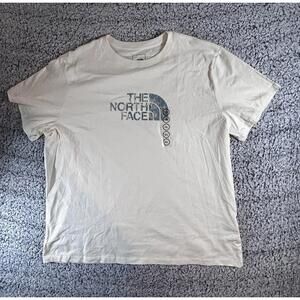 The North Face Womens Graphic Tee XXL Off White Short Sleeve Outdoor Logo NWOT